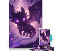 Rompecabezas de 1000 Piezas Dragón del Vacío en el Bosque para Adultos Juego de Habilidad Mental Corte láser para un Ajuste Actividad gratificante para días lluviosos (38x26cm)