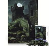 Rompecabezas de 1000 Piezas Dragón Durmiente en Las ruinas del Castillo para Adolescentes Juguete Educativo y Divertido Diseño Compacto 50x75cm