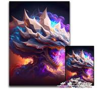 Rompecabezas de 1000 Piezas Dragón en Humo V. Actividad para el hogar, Fiestas, cumpleaños y Noches de Juegos en Familia. 50x75cm/19,68x29,52 Pulgadas.