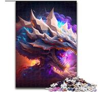 Rompecabezas de 1000 Piezas Dragón en Humo V Imposible Rompecabezas para Adultos tamaño 50x75cm Ideal para Enamorados, Navidad, Año Nuevo, San Valentín
