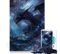 Rompecabezas de 1000 Piezas Dragón Espacial Místico para Adultos Desarrolla la Capacidad Mental y estimula el Cerebro Bordes precisos (50x75cm)