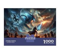 Rompecabezas De 1000 Piezas Dragon Fantasy Battle Artwork Rompecabezas para Adultos Juego Práctico Una Obra De Arte Cumpleaños Y Navidad 38x26cm/1000pcs