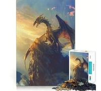 Rompecabezas de 1000 Piezas Dragón Místico en un Acantilado para Adolescentes Juguete Intelectual para Fortalecer Lazos afectivos Corte Regalo Memorable (38x52cm)