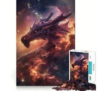 Rompecabezas de 1000 Piezas Dragón Nebulosa para Adultos Juguete para aliviar la ansiedad Bordes precisos Regalo Original (38x52cm)
