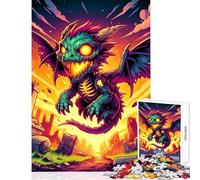 Rompecabezas de 1000 Piezas Dragón no Muerto Volador Juegos Divertidos para Pasar el Tiempo en casa decoración del hogar Juguetes para Mejorar el Amor Entre Parejas (50x75cm)