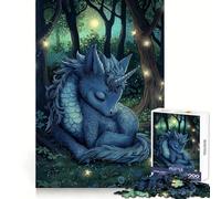 Rompecabezas de 1000 Piezas Dragón Unicornio Durmiente para Adultos Juguete de lógica Mental Alivia la tensión Corte Firme 38x26cm
