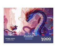 Rompecabezas De 1000 Piezas Dragon Warrior Rompecabezas para Adolescentes Juguetes Antiestrés Decoración Perfecta Regalos De Cumpleaños Y Únicos 38x26cm/1000pcs