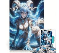 Rompecabezas de 1000 Piezas Dragona de Agua Juego práctico y Divertido para Disfrutar en casa Ideal para Decorar el Escritorio 38x52cm