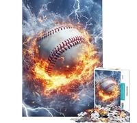 Rompecabezas de 1000 Piezas Drama de béisbol con Llamas y Hielo Juguetes adictivos para Cultivar la Paciencia Juego Educativo para la diversión Familiar Ideas de Regalos (tamaño 75x50cm)