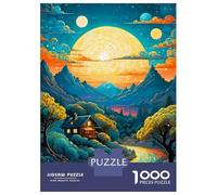 Rompecabezas De 1000 Piezas Dreamy Mountain Sunset Rompecabezas Juguetes Antiestrés Decoración De Pared Cumpleaños Y Navidad 70x50cm/1000pcs