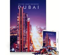 Rompecabezas de 1000 Piezas Dubai Emiratos Árabes Unidos Clean Fit Decor Logic Fun Toy Cozy Time Play Christmas Art Piece 38x52cm