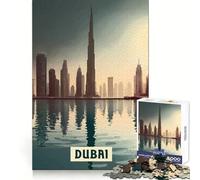 Rompecabezas de 1000 Piezas Dubai Sharp Cut Art Juego de Habilidad de Pensamiento Tiempo de relajación Juego de cumpleaños Arte Juego 50x75cm