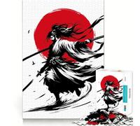 Rompecabezas de 1000 Piezas Duelo al Atardecer samurái para Adolescentes Juguete de lógica para divertirse en Interiores Regalo Memorable (38x26cm)
