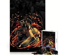 Rompecabezas de 1000 Piezas Duelo de samuráis en un Paisaje ardiente para Adolescentes Juguete Intelectual para Relajarse mentalmente Corte de Calidad Regalo Ideal para Las Fiestas (50x75cm)