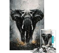 Rompecabezas de 1000 Piezas Ecos Dorados del Elefante para Adolescentes Actividades Familiares diversión en casa Juguetes educativos 38x52cm