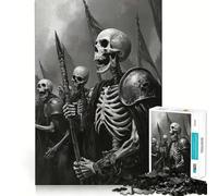 Rompecabezas de 1000 Piezas Ejército de Esqueletos para Adolescentes Juguete de lógica Clara Pasatiempo Tranquilo Corte Perfecto Regalo clásico 38x26cm