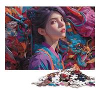 Rompecabezas de 1000 Piezas El Abrazo del Dragón - 3 Piezas para Adultos y Rompecabezas de Madera, Juego Educativo Familiar, 1000 Piezas (75 x 50 cm)