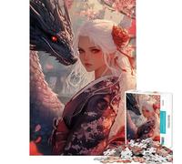 Rompecabezas de 1000 Piezas El Abrazo del dragón para Adultos Ideal para divertirse en Familia con un Nivel de dificultad Alto y un desafío Educativo 38x26cm