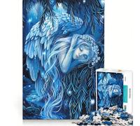 Rompecabezas de 1000 Piezas El ángel Azul soñador, Juego Imposible, Actividades Divertidas para Hacer en casa, colección de Artistas, Bellas Artes 38x52cm