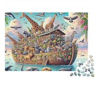 Rompecabezas de 1000 Piezas El Arca de Noé con Jirafas para Adultos, Juego Educativo, decoración del hogar, desafío, Alta dificultad, Regalos de cumpleaños, 38 x 26 cm / 1000 Piezas