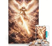 Rompecabezas de 1000 Piezas: El arcángel Gabriel Lucha contra el Diablo Juego práctico para la interacción Entre Padres e Hijos Colección de Artistas Bellas Artes 50x75cm