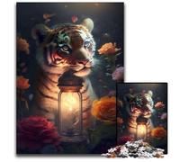 Rompecabezas de 1000 Piezas El Cachorro de Tigre Mágico, desafiante Rompecabezas, Actividad Familiar, decoración del hogar, Regalo navideño, 50x75cm/19,68x29,52 Pulgadas