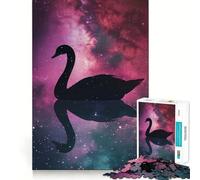 Rompecabezas de 1000 Piezas El Cisne en la Galaxia para Adolescentes Juguete Que desafía la Mente Pasatiempo Relajante Corte preciso Un Regalo Encantador 38x52cm