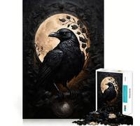 Rompecabezas de 1000 Piezas El Cuervo de Obsidiana para Adultos Juguete Intelectual para Relajarse y divertirse Pieza de Arte 38x26cm