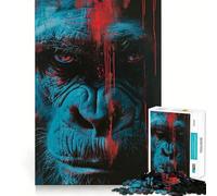 Rompecabezas de 1000 Piezas El Despertar de Hanuman,Corte Suave,Juego Mental,Regalo,Tiempo de Juego Relajante,Pieza de Arte navideña (38x52cm)