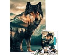 Rompecabezas de 1000 Piezas El Dominio de los Lobos Juguetes adictivos para Cultivar la Paciencia Juego práctico para Toda la Familia Regalos Divertidos Tamaño 38x26cm