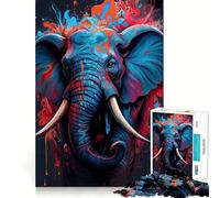 Rompecabezas de 1000 Piezas El Elefante Elegante para Adolescentes Juguete para desarrollar la Habilidad y el estrés Corte preciso Un Regalo Encantador 50x75cm