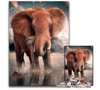 Rompecabezas de 1000 Piezas El Elefante Solitario,Rompecabezas difícil para Adultos,desafiante Juego de ingenio para Adolescentes,Juego Interactivo Divertido para Toda la Familia,50x75cm