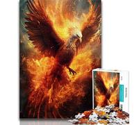 Rompecabezas de 1000 Piezas El Fénix con Fuego para Adolescentes Ideal para aliviar el estrés fomentar el Amor en Pareja (50x75cm)