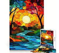 Rompecabezas de 1000 Piezas El Flujo del Otoño para Adultos Juguete de ingenio para Jugar en Interiores Diseño artístico de Bordes precisos Coleccionable 50x75cm