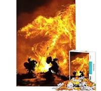 Rompecabezas de 1000 Piezas El Fuego del Fénix Actividades Divertidas en casa Carrera de Velocidad Manual Juegos educativos para Mayores de 14 años Juego de Rompecabezas Incluido (38x26cm)