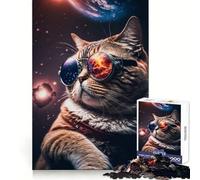 Rompecabezas de 1000 Piezas El Gato Cósmico Mander para Adultos Juguete Intelectual para Relajarse y divertirse Pieza de Arte 38x52cm