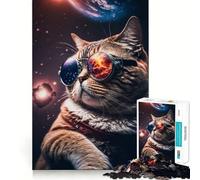 Rompecabezas de 1000 Piezas El Gato Cósmico Mander para Adultos Juguete Intelectual para Relajarse y divertirse Pieza de Arte 38x52cm