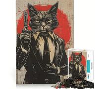 Rompecabezas de 1000 Piezas El Gato espía para Adolescentes Juguete Que desafía la Mente Pasatiempo Relajante Corte preciso Un Regalo Encantador 38x26cm