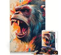 Rompecabezas de 1000 Piezas El Gorila Enojado para Adolescentes Un Rompecabezas Que Ayuda a desarrollar la Memoria, Relajante y Divertido Diseño para armar Una cálida Sorpresa 38x52cm