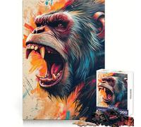 Rompecabezas de 1000 Piezas El Gorila Enojado para Adultos Juguete de ingenio para Jugar en Interiores Diseño artístico de Bordes precisos Coleccionable 50x75cm