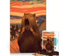 Rompecabezas de 1000 Piezas El Grito Capibara Adolescentes, Juguete para ejercitar la Mente, Juego en Grupo, Corte de precisión, Regalo para Festivales 50x75cm