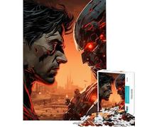 Rompecabezas de 1000 Piezas El Hombre del Futuro contra la máquina Ideal para cumpleaños y Navidad Mejora la Memoria Juegos educativos para Mayores de 14 años Juego de Rompecabezas Disponible 50x75cm