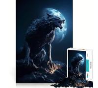 Rompecabezas de 1000 Piezas El Hombre Lobo para Adultos Juguete para ejercitar la Mente y Relajarse Corte Perfecto Regalo Memorable 38x52cm