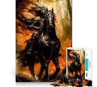 Rompecabezas de 1000 Piezas El Jinete de Las Sombras para Adultos Rompecabezas de Memoria Disfrute del Montaje Lento de la Imagen Regalo Creativo 38x26cm