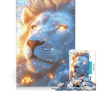 Rompecabezas de 1000 Piezas El león del Reino Luminoso Juegos para Toda la Familia Regalo de cumpleaños con póster y Hoja de Preguntas a Juego 38x26cm