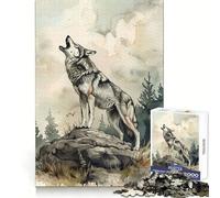 Rompecabezas de 1000 Piezas El Llamado del Lobo Salvaje para Adultos Estimula la función cognitiva estimula la Mente y Permite una escapada con Cierre hermético Regalo Ideal para Las Fiestas