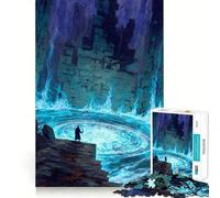 Rompecabezas de 1000 Piezas El Mago en el Portal mágico para Adultos Ejercicio Mental Corte de precisión Bordes Lisos Actividad Relajante para Grupos en Interiores (38x26cm)