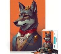 Rompecabezas de 1000 Piezas El Mundo Encantado del Lobo para Adultos Diversión para Entrenar la Mente Componentes Resistentes y de Corte Limpio Actividad Relajante para desconectar (38x52cm)