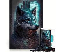 Rompecabezas de 1000 Piezas El Mundo Encantado del Lobo para Adultos Diversión para Entrenar la Mente Componentes Resistentes y de Corte Limpio Actividad Relajante para desconectar (50x75cm)