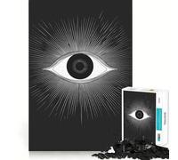 Rompecabezas de 1000 Piezas El Ojo Que Todo lo Ve para Adultos Juego de Ejercicios de Pensamiento Ajuste Espacios Actividad para Fortalecer los Lazos Familiares (38x52cm)